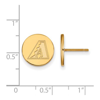Arizona Diamondbacks Gold-Plated Sterling Silver Disc Stud Earrings – view 2