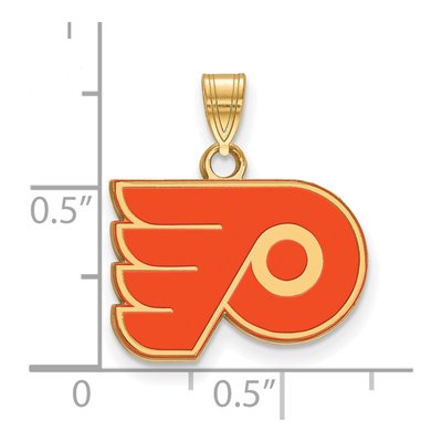 Philadelphia Flyers Gold-Plated Sterling Silver Small Enamel Pendant – view 2