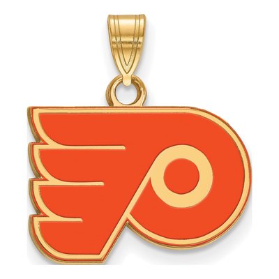 Philadelphia Flyers Gold-Plated Sterling Silver Small Enamel Pendant