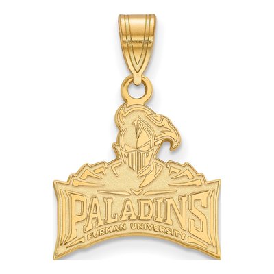 Furman University Gold-Plated Sterling Silver Medium Paladins Pendant