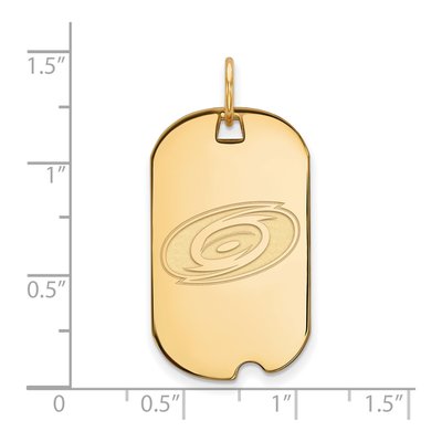 Carolina Hurricanes Gold-Plated Sterling Silver Dog Tag Pendant – view 2