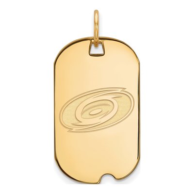 Carolina Hurricanes Gold-Plated Sterling Silver Dog Tag Pendant