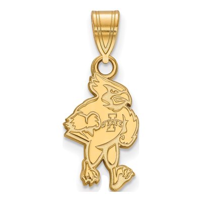 Iowa State University Gold-Plated Sterling Silver Medium Cyclones Pendant