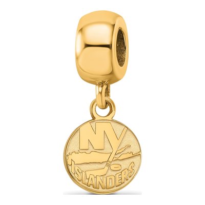 New York Islanders Gold-Plated Sterling Silver Extra Small NY Dangle Bead