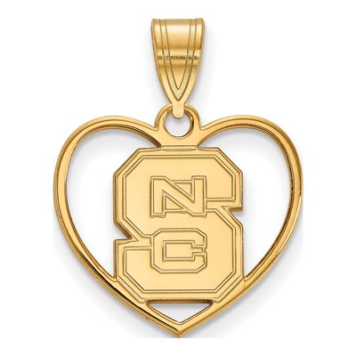 NC State Wolfpack Heart Pendant