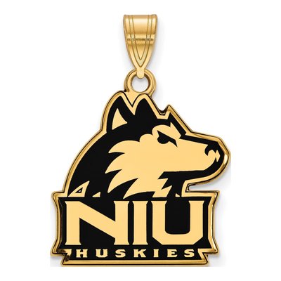 Northern Illinois University Gold-Plated Sterling Silver Large NIU Huskies Enamel Pendant