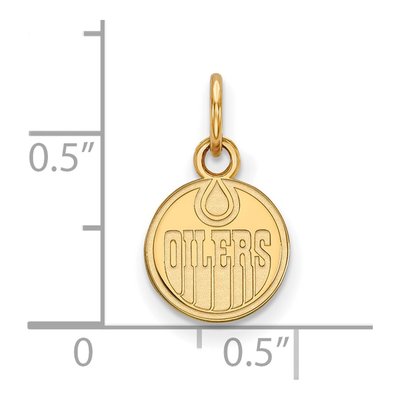 Edmonton Oilers Gold-Plated Sterling Silver Extra Small Pendant – view 2