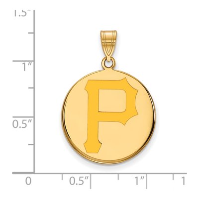 Pittsburgh Pirates Gold-Plated Sterling Silver Large Enamel Pendant – view 2