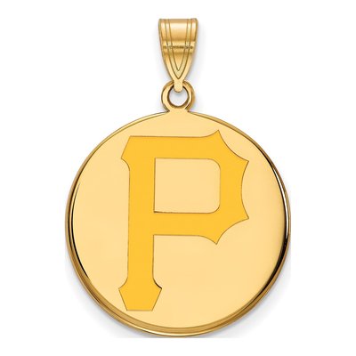 Pittsburgh Pirates Gold-Plated Sterling Silver Large Enamel Pendant
