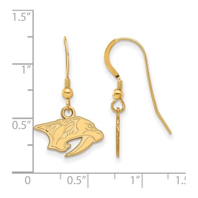 Nashville Predators Gold-Plated Sterling Silver Wire Earrings – view 2
