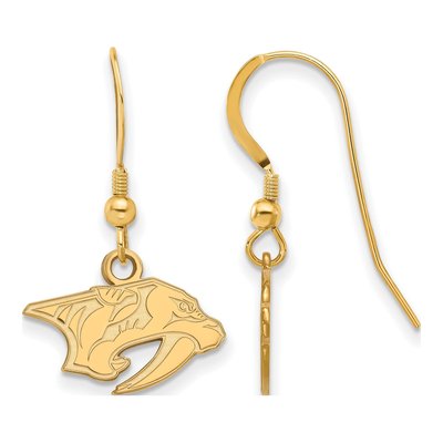Nashville Predators Gold-Plated Sterling Silver Wire Earrings
