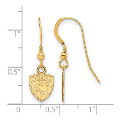 Florida Panthers Gold-Plated Sterling Silver Wire Earrings – view 2