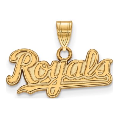 Kansas City Royals Gold-Plated Sterling Silver Small Script Pendant