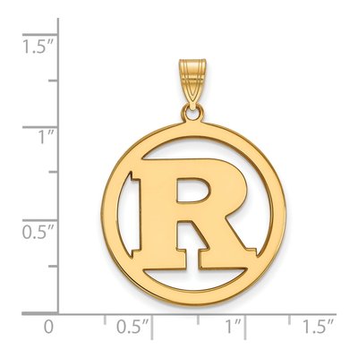 Rutgers University Gold-Plated Sterling Silver Extra Large Letter R Pendant – view 2