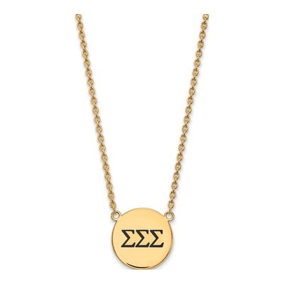 Sigma Sigma Sigma Gold-Plated Sterling Silver Large Tri Pendant