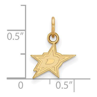 Dallas Stars Gold-Plated Sterling Silver Extra Small Pendant – view 2