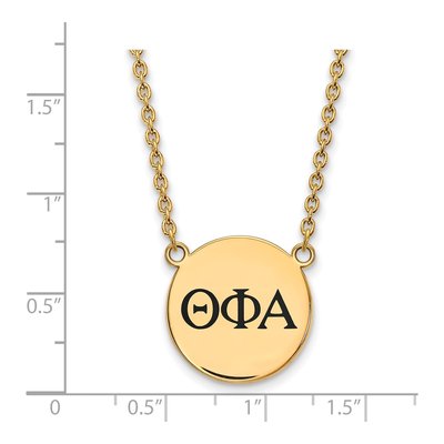 Theta Phi Alpha Gold-Plated Sterling Silver Large Sorority Necklace – view 2