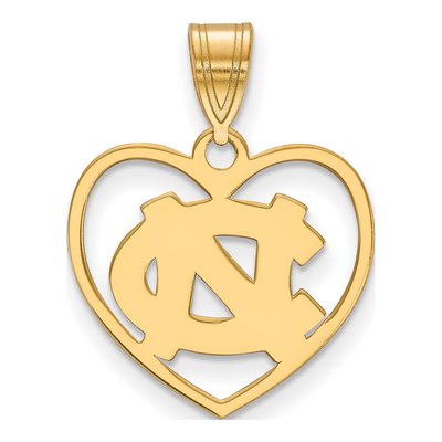 UNC Tar Heels N-C Heart Pendant