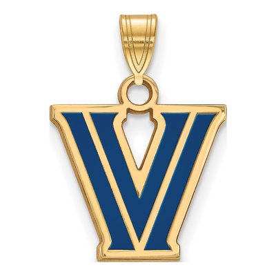 Villanova University Gold-Plated Sterling Silver Small Letter V Pendant