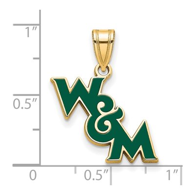 College of William & Mary Gold-Plated Sterling Silver Enameled Pendant – view 3