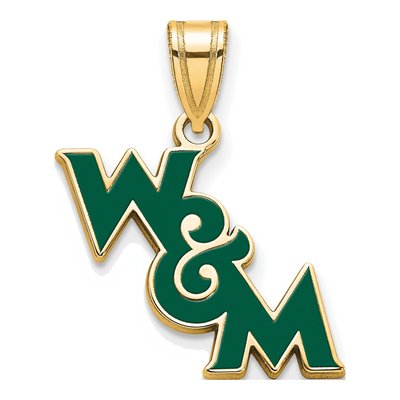College of William & Mary Gold-Plated Sterling Silver Enameled Pendant