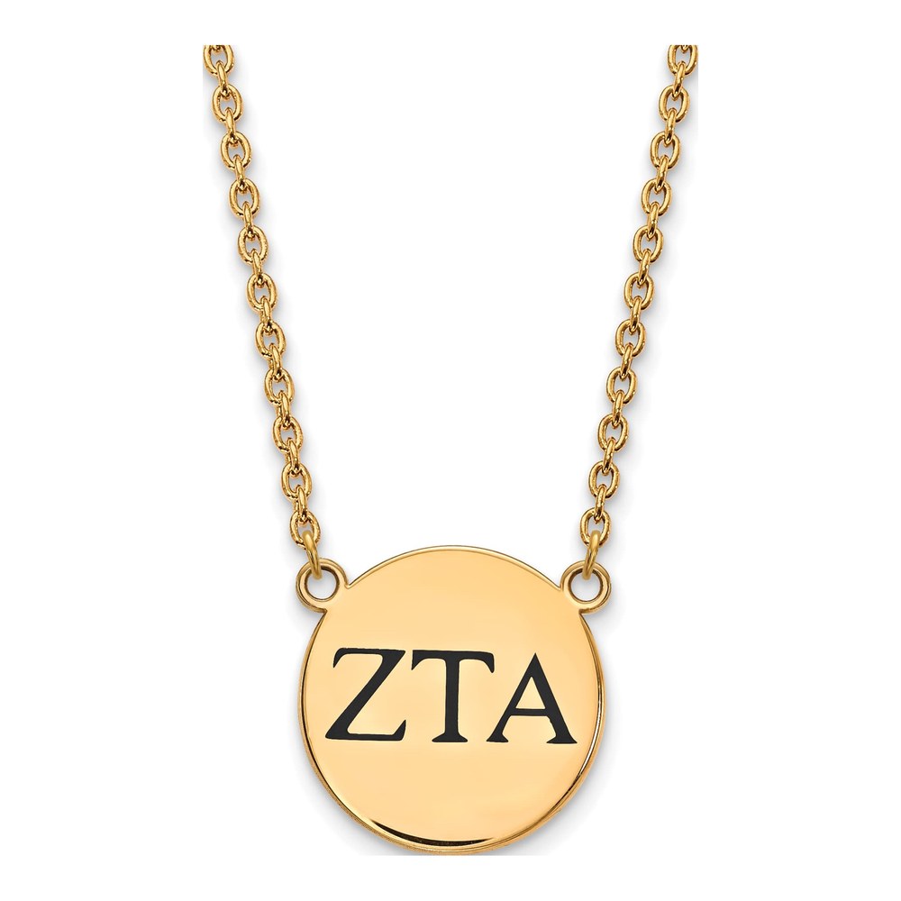 Zeta Tau Alpha Sorority Pendant Necklace, 18" Chain