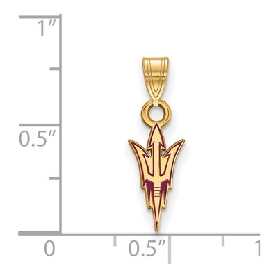 Arizona State University Gold-Plated Sterling Silver Small Pitchfork Pendant – view 2