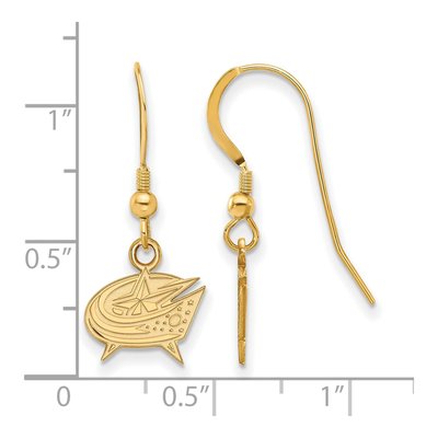 Columbus Blue Jackets Gold-Plated Sterling Silver Earrings – view 2