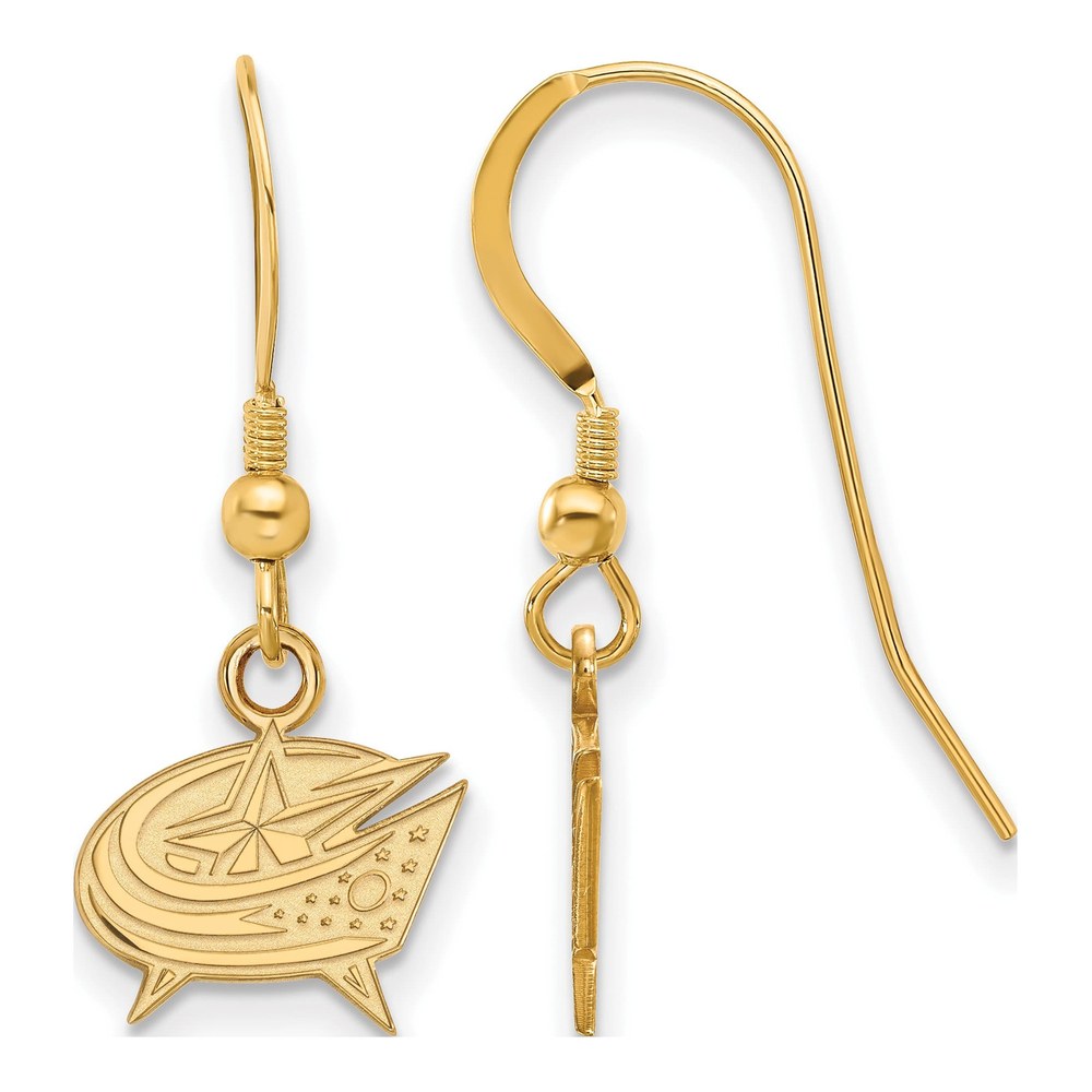 Columbus Blue Jackets Gold-Plated Sterling Silver Earrings