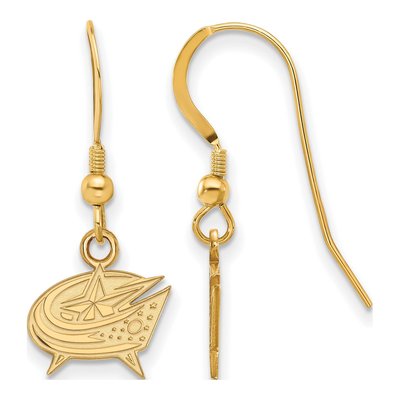 Columbus Blue Jackets Gold-Plated Sterling Silver Earrings