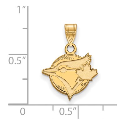 Toronto Blue Jays Gold-Plated Sterling Silver Small Pendant – view 2