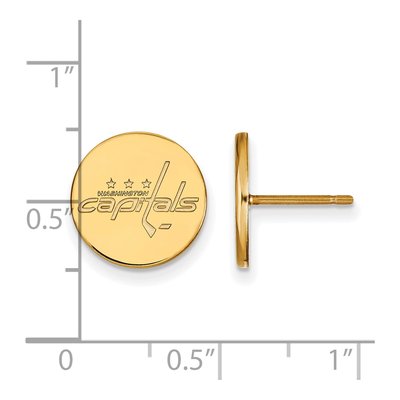 Washington Capitals Gold-Plated Sterling Silver Disc Earrings – view 2