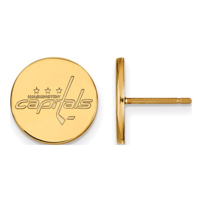 Washington Capitals Gold-Plated Sterling Silver Disc Earrings