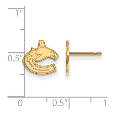 Vancouver Canucks Gold-Plated Sterling Silver Earrings – view 2