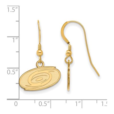 Carolina Hurricanes Gold-Plated Sterling Silver Earrings – view 2