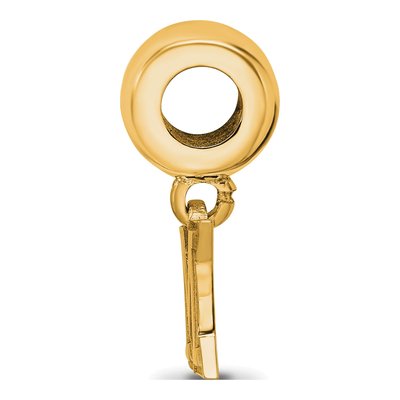 Miami University Gold-Plated Sterling Silver Extra Small Ohio Letter M Dangle Bead – view 2