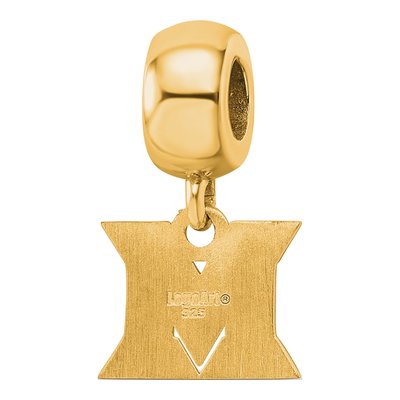 Miami University Gold-Plated Sterling Silver Extra Small Ohio Letter M Dangle Bead – view 5