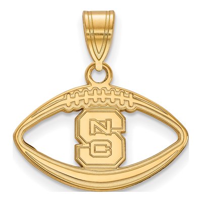 NC State Wolfpack N-C-S Football Pendant