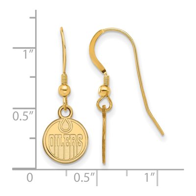 Edmonton Oilers Gold-Plated Sterling Silver Wire Earrings – view 2
