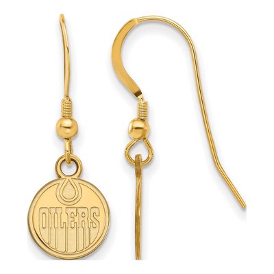 Edmonton Oilers Gold-Plated Sterling Silver Wire Earrings