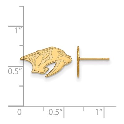 Nashville Predators Gold-Plated Sterling Silver Earrings – view 2