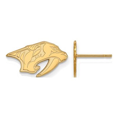 Nashville Predators Gold-Plated Sterling Silver Earrings