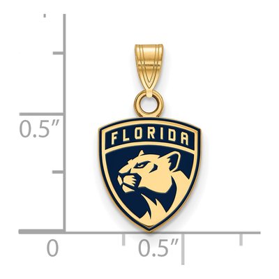 Florida Panthers Gold-Plated Sterling Silver Small Enamel Pendant – view 2