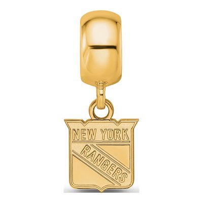 New York Rangers Gold-Plated Sterling Silver Extra Small NY Dangle Bead – view 4