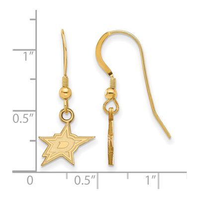 Dallas Stars Gold-Plated Sterling Silver Wire Earrings – view 2