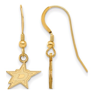 Dallas Stars Gold-Plated Sterling Silver Wire Earrings