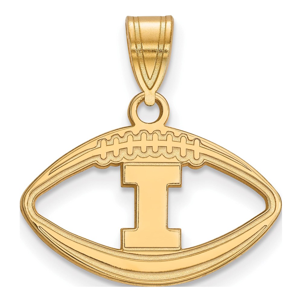 University of Illinois Letter I Football Pendant