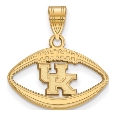University of Kentucky Gold-Plated Sterling Silver Medium Wildcats Football Pendant