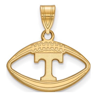 University of Tennessee Gold-Plated Sterling Silver Medium Of Letter T Pendant