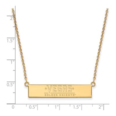 Vegas Golden Knights Gold-Plated Sterling Silver Small Bar Necklace – view 2